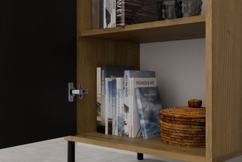 Witryna KAMARO 1DD SLIM DĄB ARTISAN Lamele Front Ryflowany