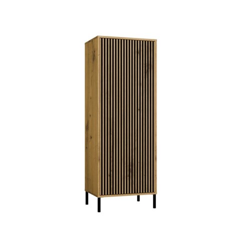 Witryna KAMARO 1DD SLIM DĄB ARTISAN Lamele Front Ryflowany