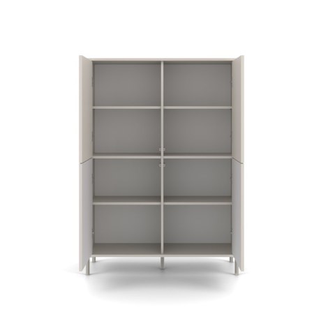 Witryna KAMARO 4DK SLIM/GŁADKI KASZMIR 4 Drzwi Lamele Front Ryflowany + Klasyczny