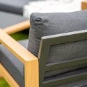 Zestaw Mebli Ogrodowych Jadalnianych DUISBURG Sofa Fotel Stolik ANTRACYT / BRĄZOWY