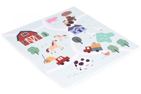 Duża mata piankowa EVA dla dzieci Farma 90,5x90,5 cm 21 el. ECOTOYS ECOTOYS