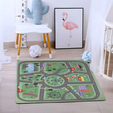 Duża mata piankowa EVA dla dzieci Miasto 90,5x90,5 cm 21 el. ECOTOYS ECOTOYS