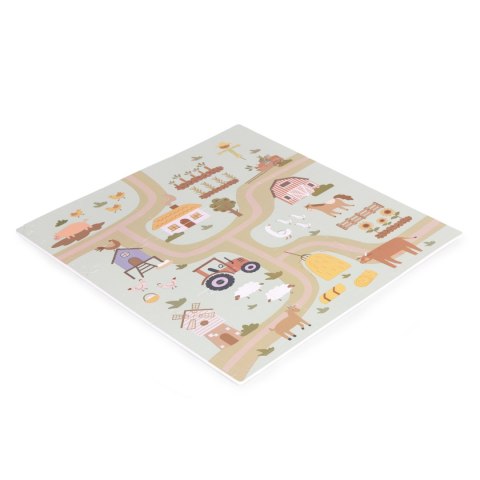 Duża mata piankowa EVA dla dzieci farma 90,5x90,5 cm 21 elementów ECOTOYS ECOTOYS