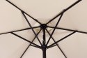 Duży parasol ogrodowy skośny łamany z korbą 6 żeber beżowy 270 cm MultiGarden MultiGarden