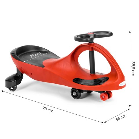 Jeździk grawitacyjny pojazd dla dzieci koła LED czerwony ECOTOYS ECOTOYS