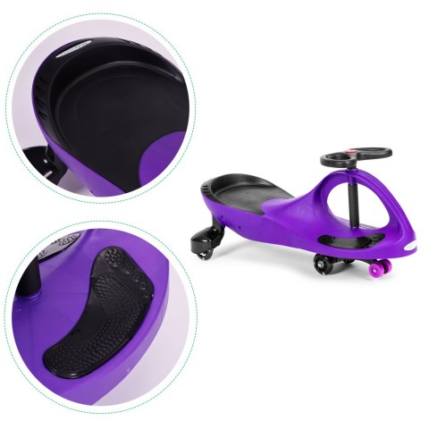 Jeździk grawitacyjny pojazd dla dzieci koła LED fioletowy ECOTOYS ECOTOYS
