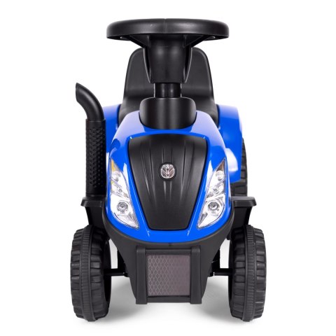 Jeździk traktor New Holland z przyczepką dla dzieci interaktywna kierownica dźwięki niebieski MULTISTORE