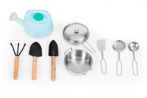 Kuchnia błotna outdoor dla dzieci z akcesoriami drewno jodłowe ECOTOYS ECOTOYS