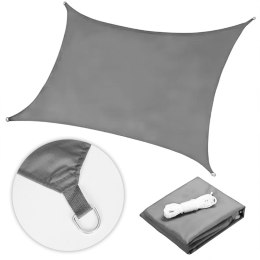 Kwadratowy żagiel przeciwsłoneczny 4x4 m daszek wodoodporny szary MultiGarden MultiGarden