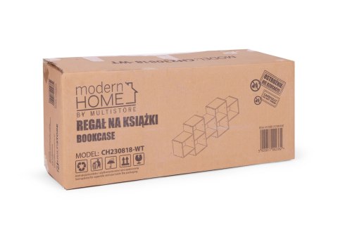 Nowoczesny wiszący regał 8 półek biały ModernHome ModernHome