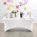 Obrus uniwersalny pokrowiec na stół cateringowy 180 cm 6FT biały elastyczny MultiGarden MultiGarden