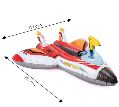 Samolot dmuchany z działkiem INTEX 57536 czerwony INTEX