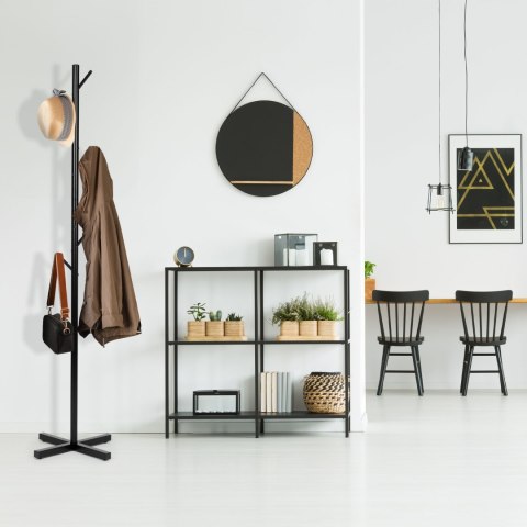 Stojący wieszak na ubrania prosty metalowy 7 haczyków 177 cm ModernHome ModernHome