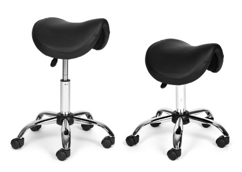 Taboret stołek kosmetyczny obrotowy medyczny regulacja wysokości ekoskóra ModernHome