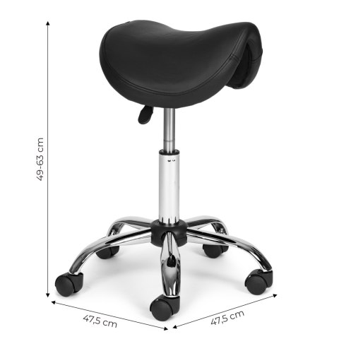 Taboret stołek kosmetyczny obrotowy medyczny regulacja wysokości ekoskóra ModernHome