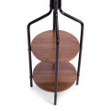 Wieszak stojący z półkami 8 haczyków 180 cm metal czarny ModernHome ModernHome