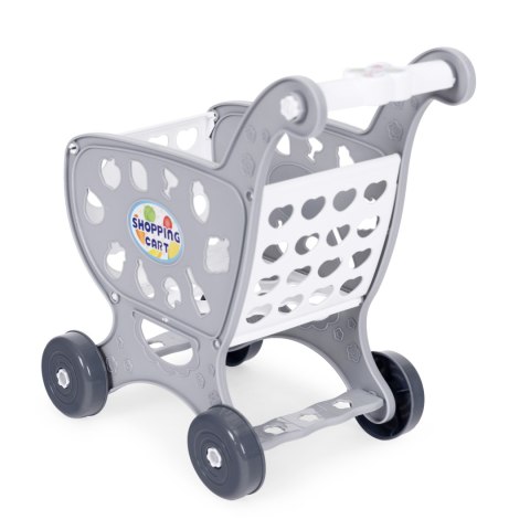 Wózek na zakupy sklepowy do supermarketu kuchni 18 akcesoriów szary