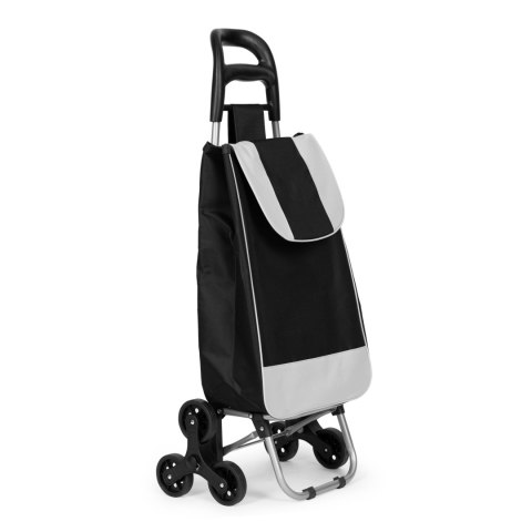 Wózek na zakupy torba 25 litrów na 6 kółkach metalowy stelaż czarny ModernHome ModernHome