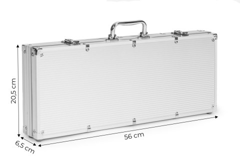 Zestaw do pokera blackjacka 500 żetonów 2 talie kart kości mata do gry zamykana walizka MULTISTORE