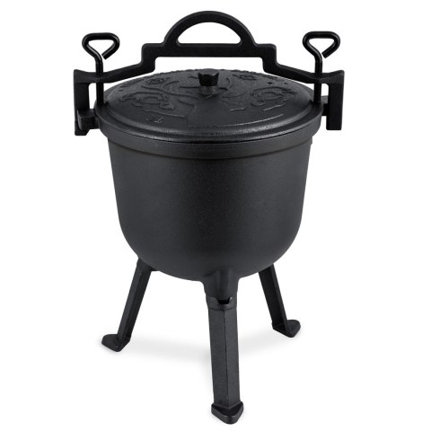 Kociołek żeliwny 8l garnek myśliwski pieczonki na ognisko grill BD-482 348200