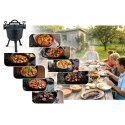 Kociołek żeliwny 8l garnek myśliwski pieczonki na ognisko grill BD-482 348200