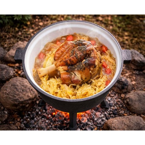 Kociołek żeliwny emaliowany garnek 11l na ognisko grill BD-481 348110