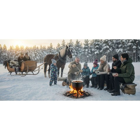 Kociołek żeliwny emaliowany garnek 8l na ognisko grill BD-481 348100