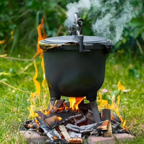 Kociołek żeliwny stojący 10L garnek myśliwski ognisko grill MultiGarden MultiGarden