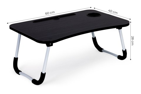 Podstawka pod laptopa stolik do łóżka 60x40 cm czarna ModernHome ModernHome