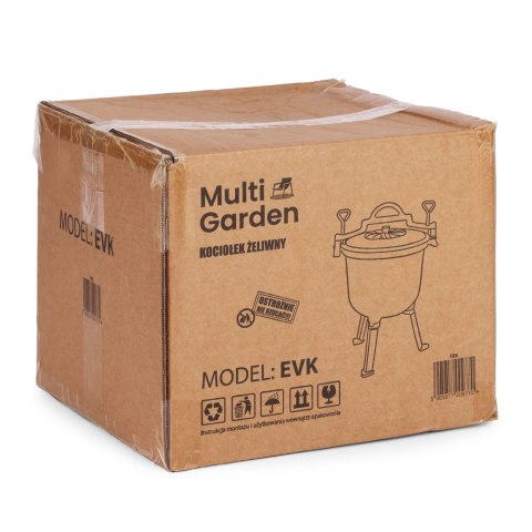 Kociołek żeliwny emaliowany 5L stojący garnek myśliwski ognisko grill MultiGarden MultiGarden