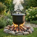 Kociołek żeliwny emaliowany 8L stojący garnek myśliwski ognisko grill MultiGarden MultiGarden