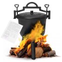 Kociołek żeliwny emaliowany 8L stojący garnek myśliwski ognisko grill MultiGarden MultiGarden
