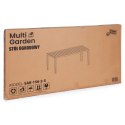 Stół ogrodowy 6-osobowy 156x78 cm polywood meble na taras beżowe białe MultiGarden MultiGarden