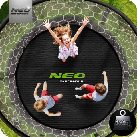 Trampolina ogrodowa 14ft/435cm z siatką wewnętrzną i drabinką Neo-Sport
