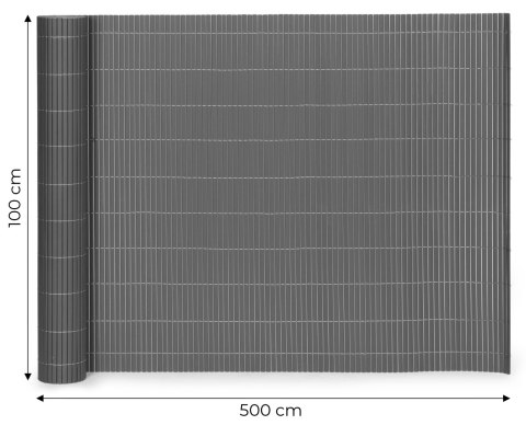 Dwustronna mata bambusowa 100x500 cm na balkon taras ogrodzenie antracyt MultiGarden MultiGarden