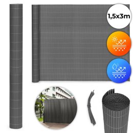 Dwustronna mata bambusowa 150x300 cm na balkon taras ogrodzenie antracyt MultiGarden MultiGarden