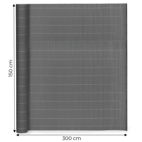 Dwustronna mata bambusowa 150x300 cm na balkon taras ogrodzenie antracyt MultiGarden MultiGarden