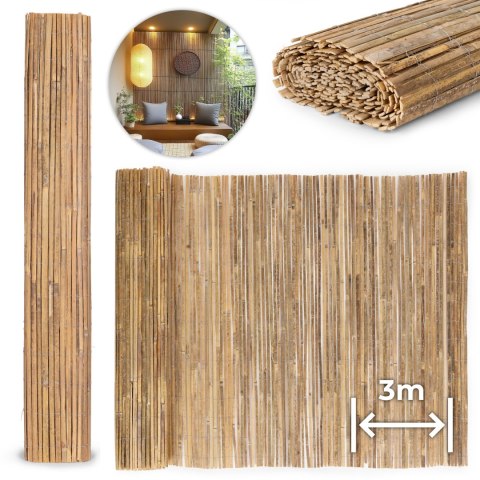 Dwustronna mata bambusowa 150x300 cm na balkon taras ogrodzenie naturalna MultiGarden MultiGarden