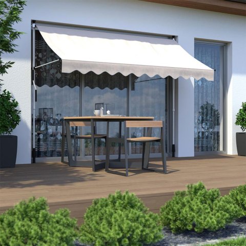 Markiza przeciwsłoneczna balkonowa 200x120 cm regulacja wysokości wodoodporna korbka ręczna beżowa MultiGarden MultiGarden