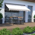 Markiza przeciwsłoneczna balkonowa 300x120 cm regulacja wysokości wodoodporna korbka ręczna beżowa MultiGarden MultiGarden