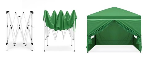 Namiot pawilon ogrodowy 3x3 m rozkładany automatycznie + 4 ścianki boczne MultiGarden MultiGarden