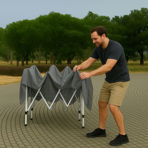 Namiot pawilon ogrodowy 3x3 m rozkładany automatycznie + 4 ścianki boczne MultiGarden MultiGarden