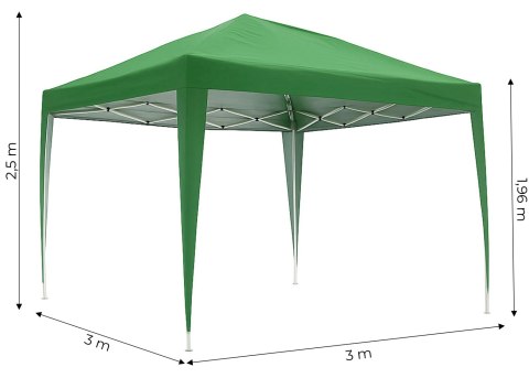 Namiot pawilon ogrodowy 3x3 m rozkładany automatycznie daszek do ogrodu na taras MultiGarden MultiGarden