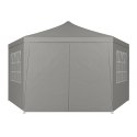 Namiot pawilon ogrodowy handlowy 2x2x2 m z oknami szary MultiGarden MultiGarden