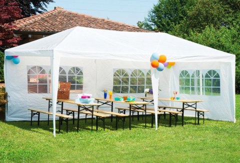 Namiot pawilon ogrodowy handlowy 3x6 m 6 ścianek biały MultiGarden MultiGarden