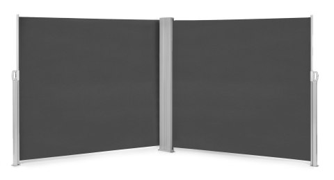 Podwójna markiza 300x300x180 cm przeciwsłoneczna boczna parawan roleta antracyt MultiGarden MultiGarden