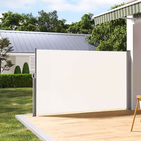 Składana markiza 300x180 cm boczna roleta parawan do ogrodu na taras beżowa MultiGarden MultiGarden