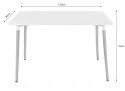 Zestaw Stół ADRIA 120cm x 80cm - biały + 4 krzesła WAT białe / nogi naturalne