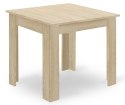 Zestaw Stół NP 80x80cm Dąb Sonoma + 4 krzesła WAT białe / nogi naturalne