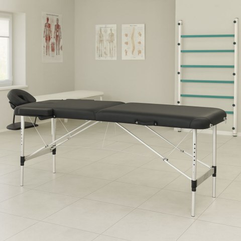 Aluminiowy stół do masażu i rehabilitacji 2-segmentowy składany w walizkę + torba ModernHome ModernHome